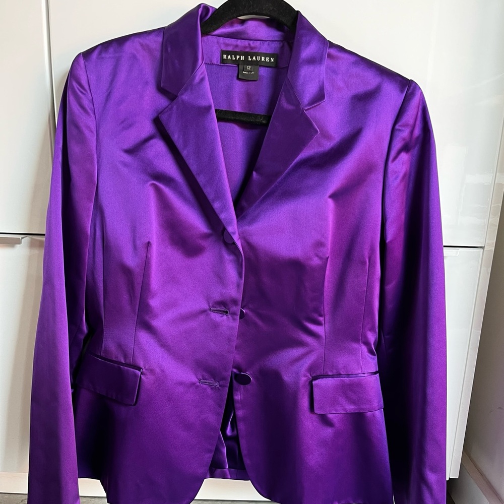 NWT Ralph Lauren made in USA 100% silk blazer